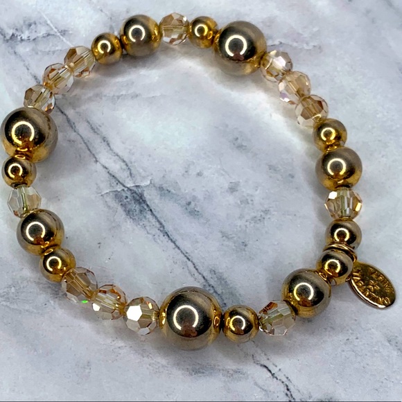 Tarina Tarantino Gold and Crystal Bracelet
